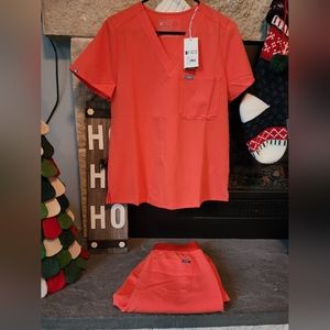 Pair of Sunset Orange Figs Brand New